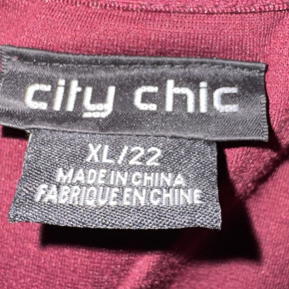 City Chic Burgundy Sequin Mini Dress Size 22 Sleeveless Cocktail Party Glam - Picture 12 of 16